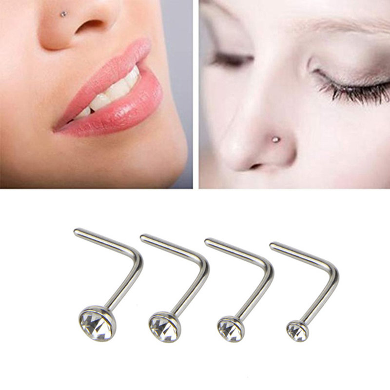 Ensemble de 1 anneau de nez brillant et exquis simple et durable