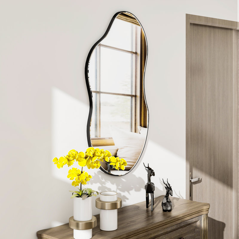Ashane Asymmetrical Wall Mirror Metal Frame