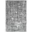 Windsom Abstract Area Rug in Sliver/Charcoal-62525687