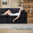 130" Cloud Modular Compression Sectional Sofa with 83.5" Extra Deep Chaise, Oversized No-Assembly Sectional Couch in Black Chenille-1733680321-1734617687