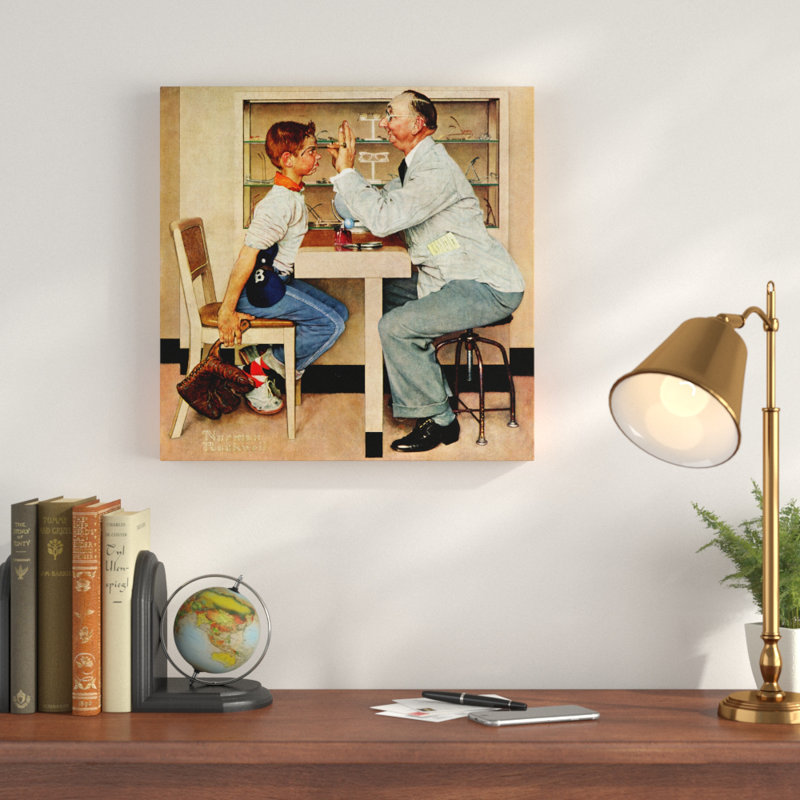 Eye Doctor by Norman Rockwell - Wrapped Canvas Painting, 122 cm H x 122 cm W