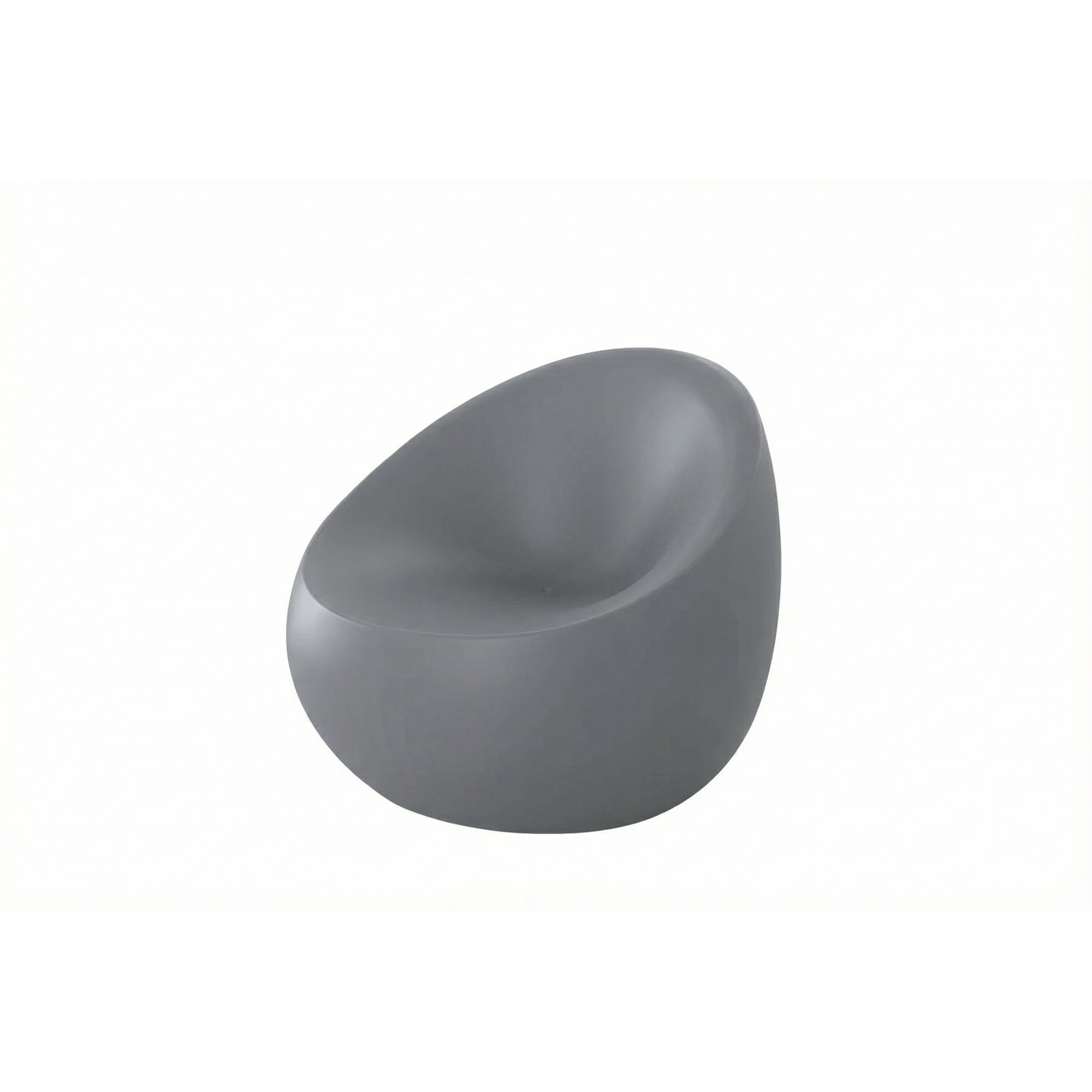 Plastic Outdoor Lounge Chair, Gray