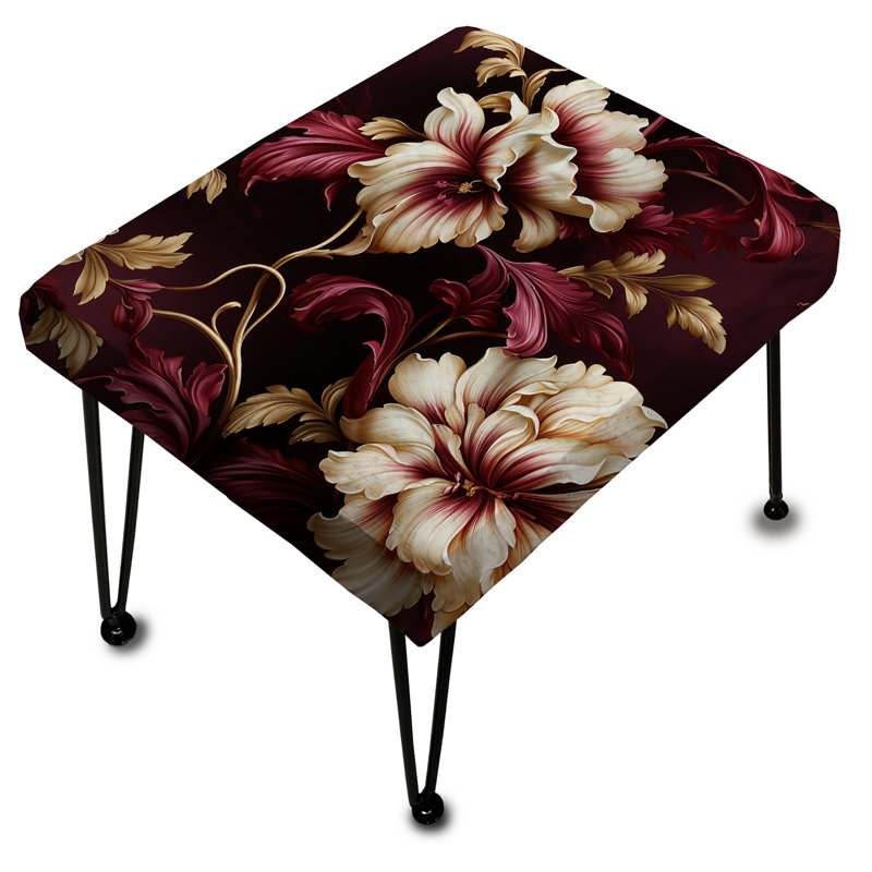 Royal Victorian Flourish Victorian Motif - Repose-pieds rectangulaire floral