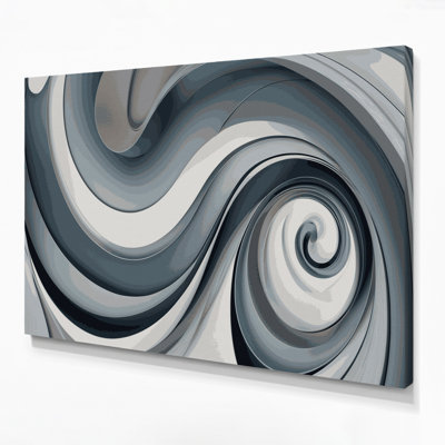 Art mural sur toile Biomorphic Abstraction 91, gris