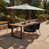 Black & Cream Lean Over Parasol
