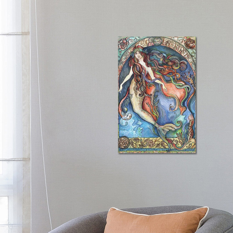 A Mermaid - La Sirène by Fanitsa Petrou - Wrapped Canvas Print, 66.04 cm H x 45.72 cm W x 1.91 cm D