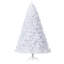 Arbre de Noël artificiel pré-éclairé 6 pi avec lumières colorées, arbre de Noël floqué en neige et pré-éclairé, pointes de branches complètes et support pliable pour la maison, le bureau-1539311477