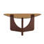 Table basse vintage rétro avec plateau en verre trempé
