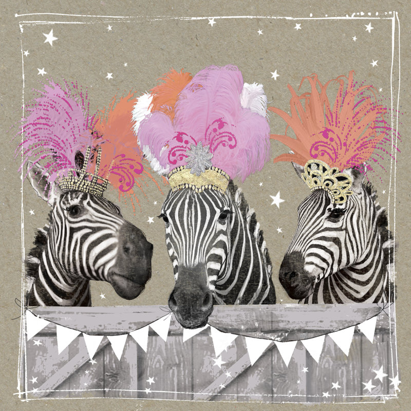 Fancy Pants Zoo II - Wrapped Canvas Print, 122cm H x 122cm W