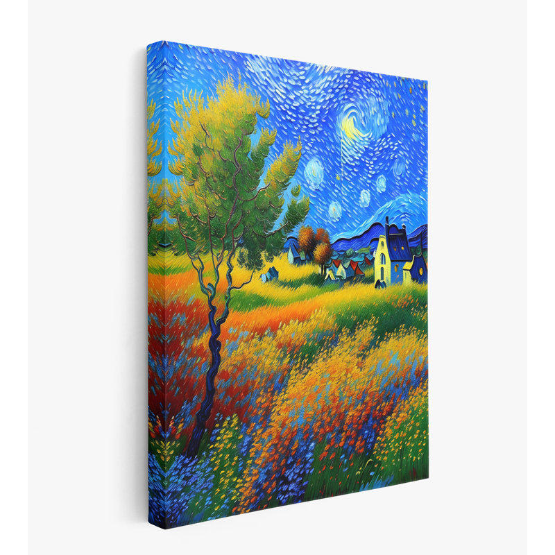 Distant Village I, 32" H x 24" W