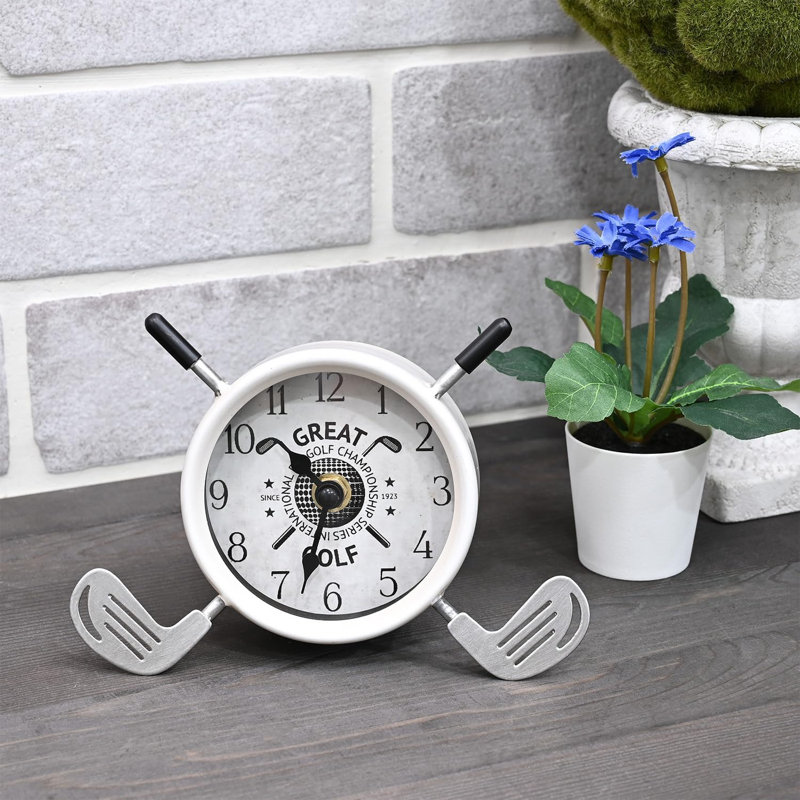 Horloge rétro de style golf, horloge de table rétro