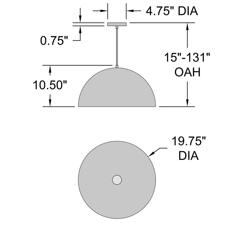 Luminaire suspendu 1 lumière Mader, Blanc mat, Blanc mat