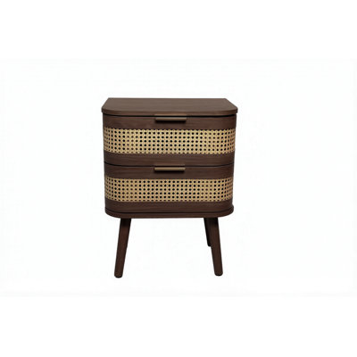 Amanni 45 cm W Wicker / Rattan Bedside Table