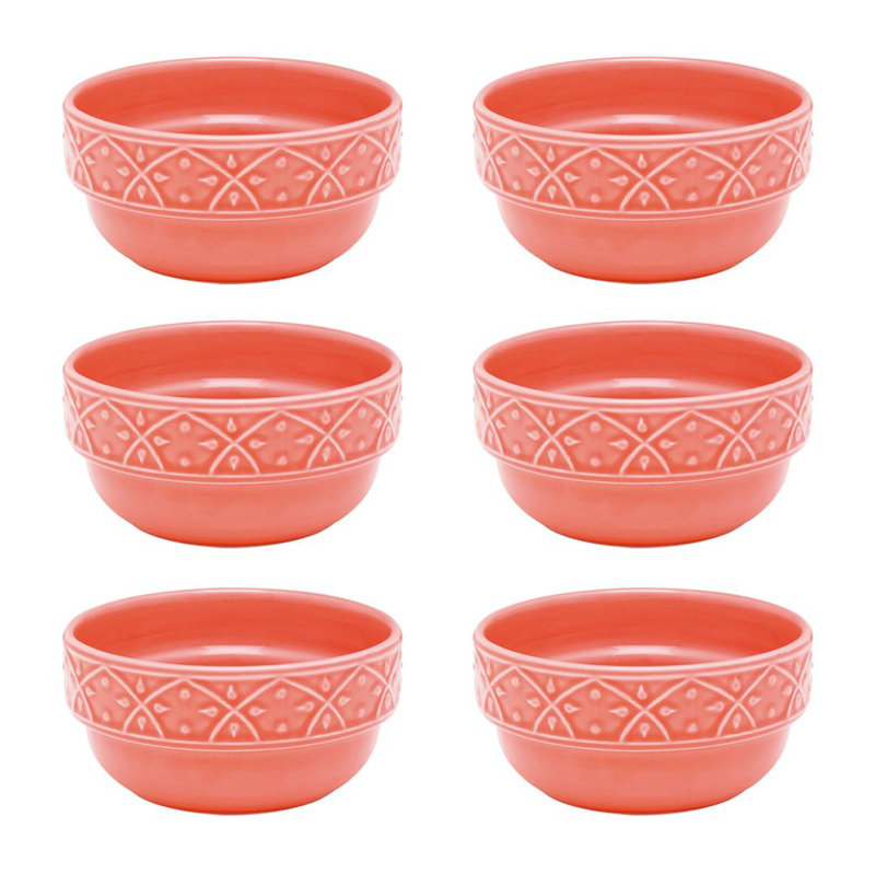 Amoriana 16.91 oz. Large Dinner Soup Bowl, Coral