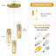 Luminaire suspendu cylindrique à 3 lumières à intensité variable avec accents de cristal-2121709322-2094169922