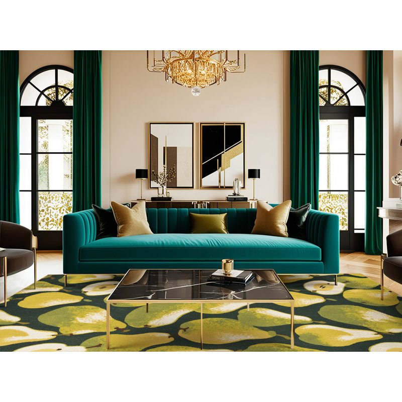  Tapis lavable poire Bartlett, Tapis de couloir 2 pi x 4 pi