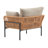 [Set of 2] 36" Iron Lounge Chair with Rope Weave Design and Plush Cushions-1625887488