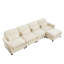 Canapé modulable 4 places avec un pouf et des coussins de soutien lombaire-1650392555