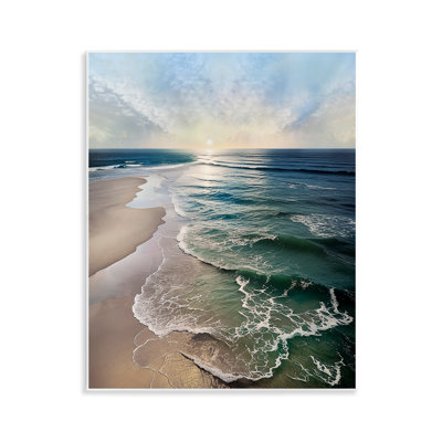 Tranquil Shoreline with Soft Light Wall Plaque, design by Mike Calascibetta