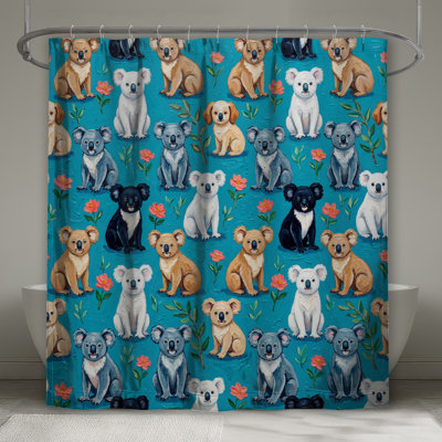 Rideaux de douche Koalas And Flowers