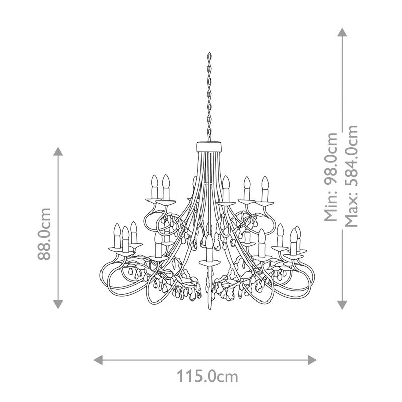 Balmer 18 - Light Candle Style Chandelier