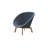 Peacock Solid Wood Patio Dining Armchair with Cushion-56178190-56109776