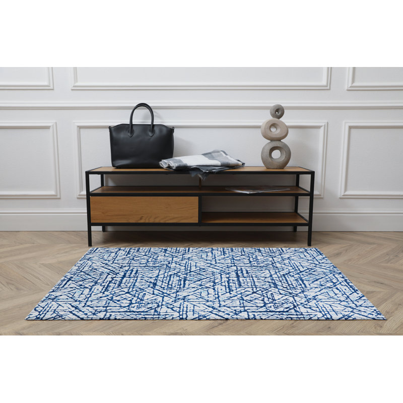 Antaniyah Faux Rabbit Fur Hand Tufted Rug, Rectangle 3' x 5'