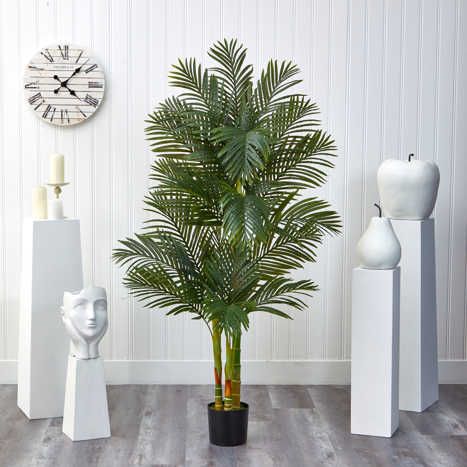 Palm Tree in Planter, 72" H x 32" W x 32" D