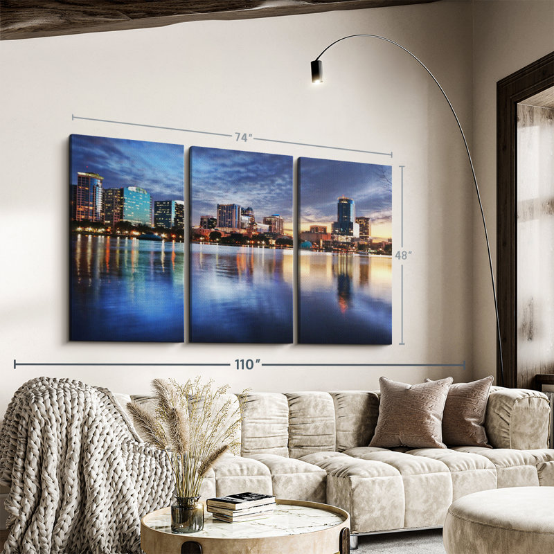 «Orlando Night Skyline» sur, H 48 po x l 74 po