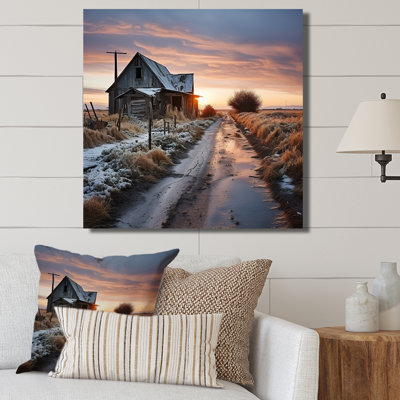 Barns Winter Scenery sur toile