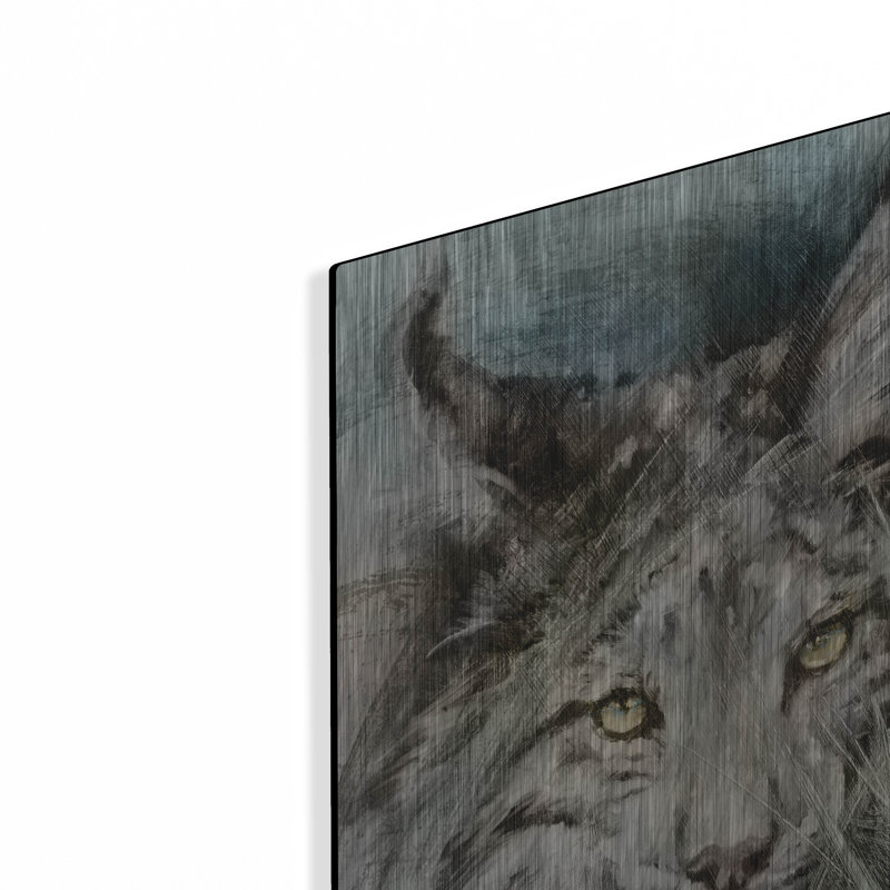 " Lynx Brushstroke " by Robert Campbell, 24" H x 16" W