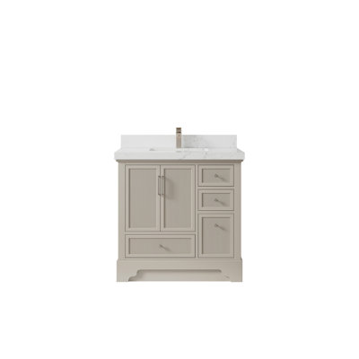 Alys 36'' Single Bathroom Vanity with Quartz Top