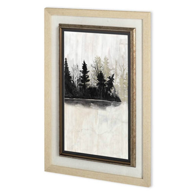 Pine Island II by Naomi McCavitt a Hand Embelished Textured Framed Art Print Matted under Glass