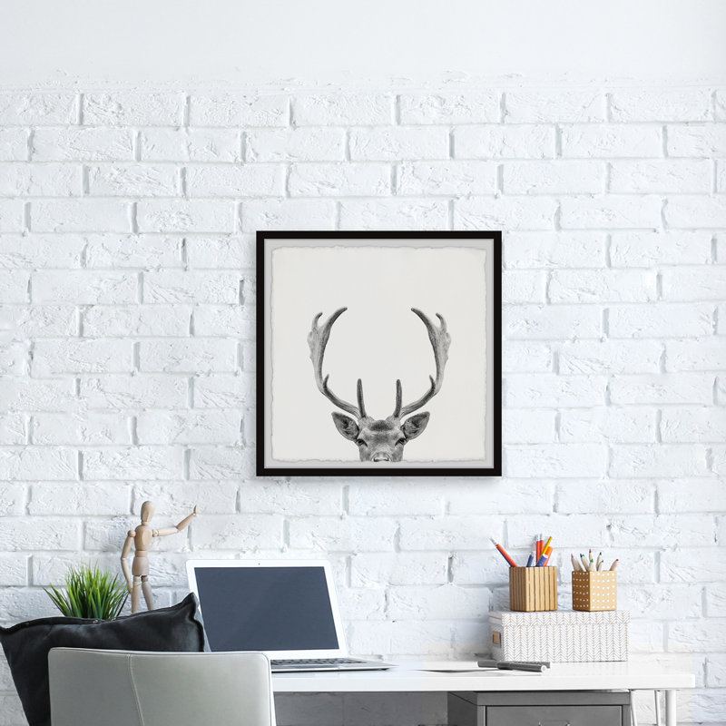 Giant Antlers by Maria Giovanni - Single Picture Frame Painting, 45cm H x 45cm W x 3.81cm D