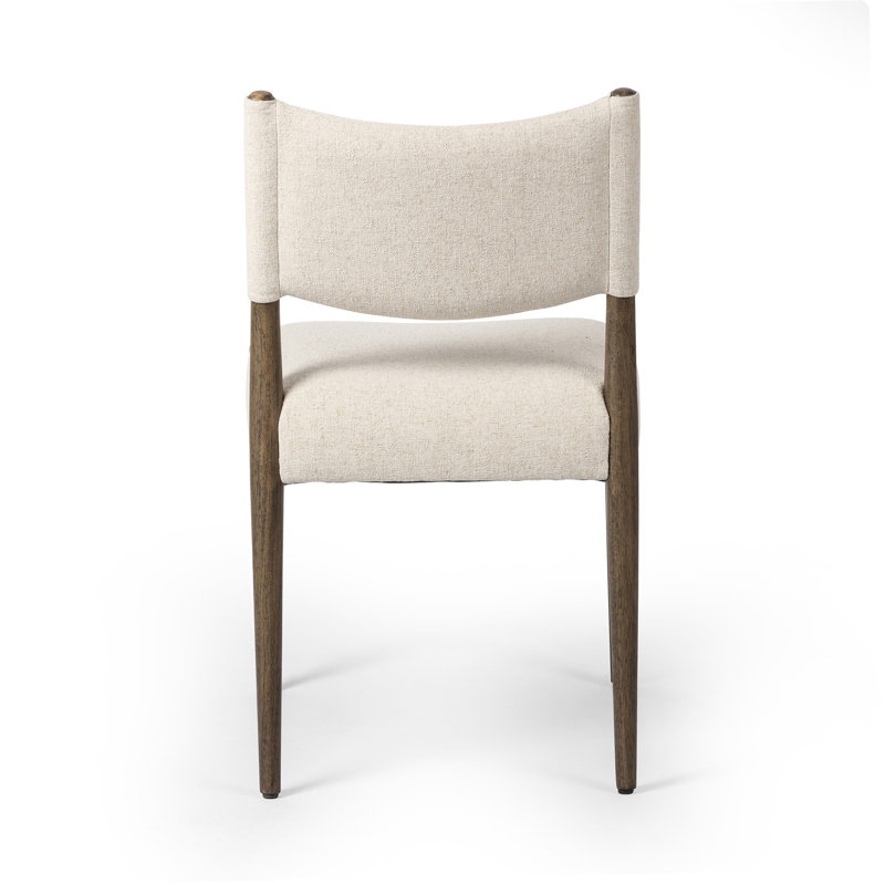 Jayla Upholstered Dining Chair, Antique Walnut, Antwerp Natural