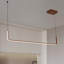 Luminaire suspendu brun à DEL pour îlot de cuisine Led Chandelier 