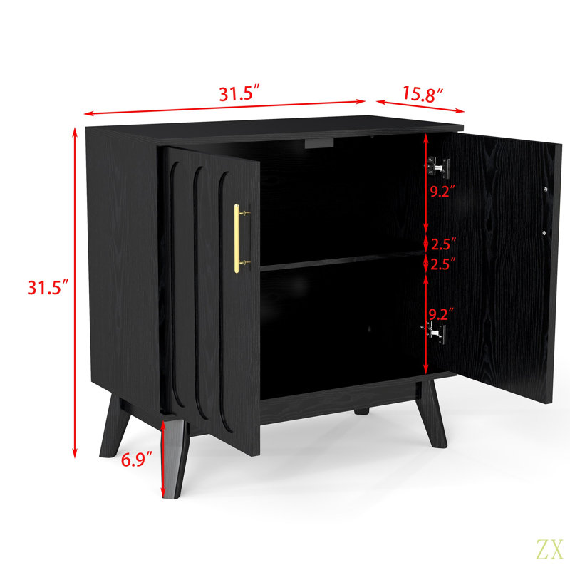 Buffet Mid Mid Century, Noir
