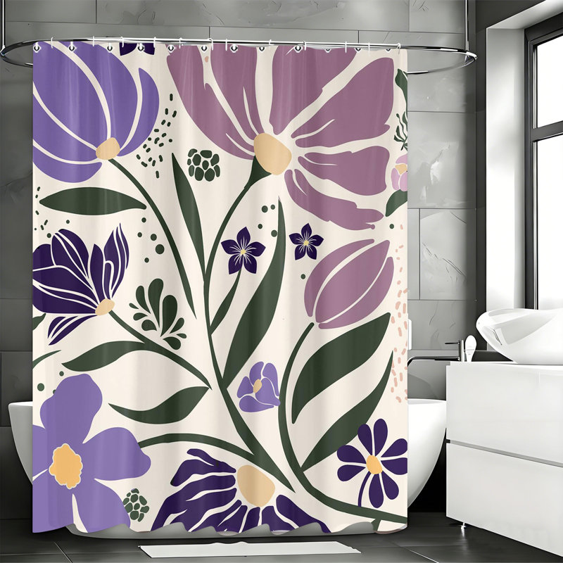 Shower Curtains with Hooks Included