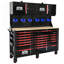 Chariot à outils robuste pour l'automobile avec 7 + 12 tiroirs (sans outils), armoire à outils de rangement mobile, armoire d'appoint