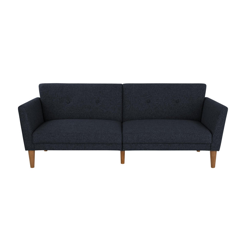 Mirrabooka Twin 204.5cm Upholstered Convertible Sofa, Navy Performance