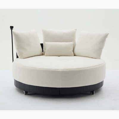 52.75Oversized Round Swivel Chair,360° Swivel Chair, Couples chair by Latitude Run