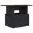  Garden Table Black PE Rattan, Powder-Coated Steel, Solid Acacia Wood-1127580710