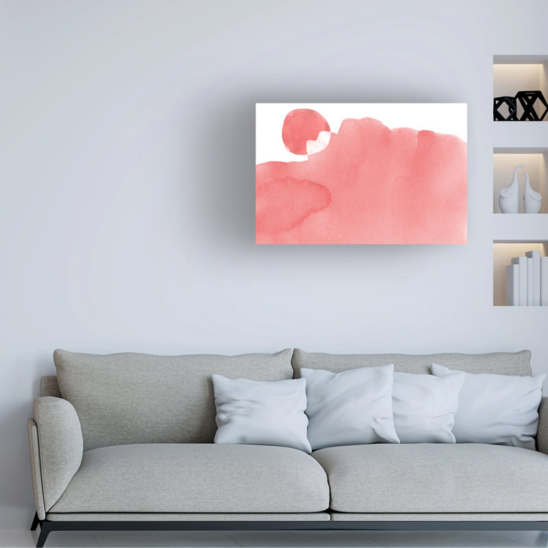 Œuvre sur toile, montagnard bolognais, rose, H 12 po x l 19 po