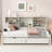 Bed Frame With Side Bookshelves, Two Drawers, And Built-in USB Port-1487835641