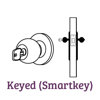 Pismo Round Keyed Entry Knob featuring SmartKey Security™