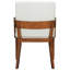 Chaises rembourrées en cuir de noyer pu en cuir blanc brillant Pu-1632581600