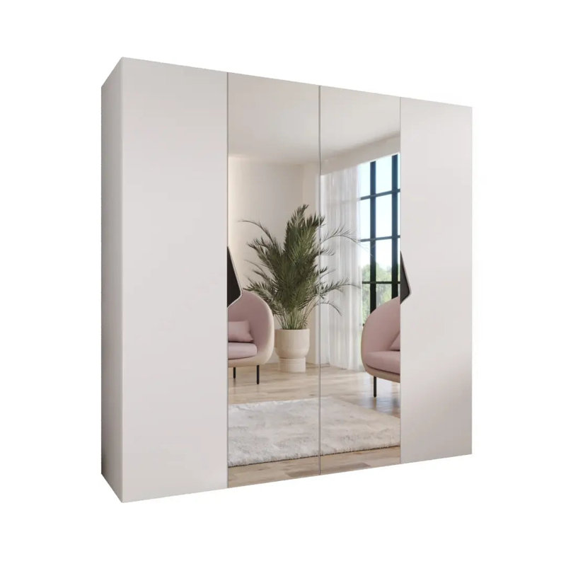 Manufactured Wood Wardrobe, White