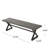 Sturdy Outdoor Aluminum Dining Bench with Steel Frame, Perfect for Durable and Attractive Patio Seating-261789395