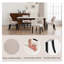 Chaise de salle à manger Nakenzie en lin avec pieds en bois massif (ensemble de 2)-1032743606