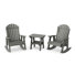 Ensemble de chaises berçantes 3 pièces avec table d'appoint Heritage Adirondack Heritage